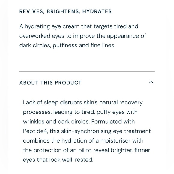 NIB ELEMIS Peptide⁴ Eye Recovery Cream Reviving Eyecream - Picture 9 of 12